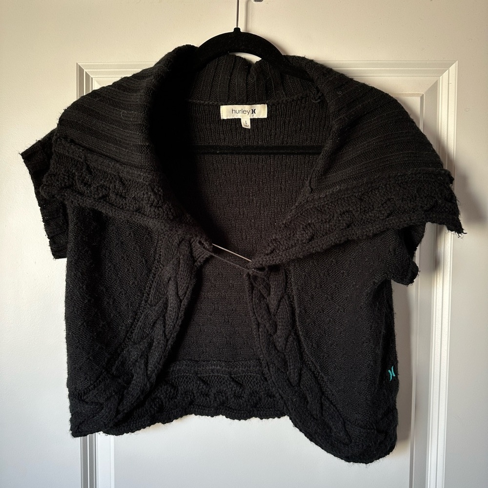 Cropped Cardigan with needle clip, size Large (fits medium)